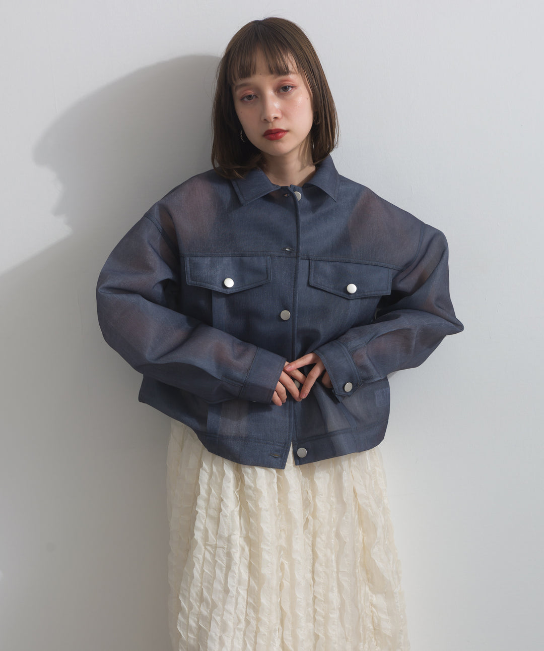 シアーデニムライクジャケット