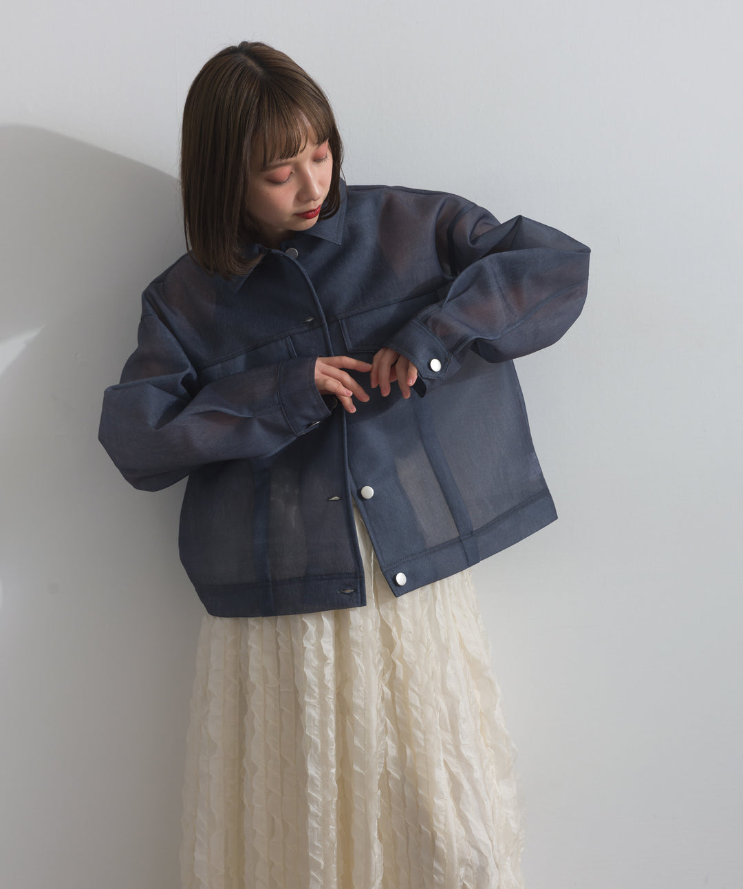 シアーデニムライクジャケット