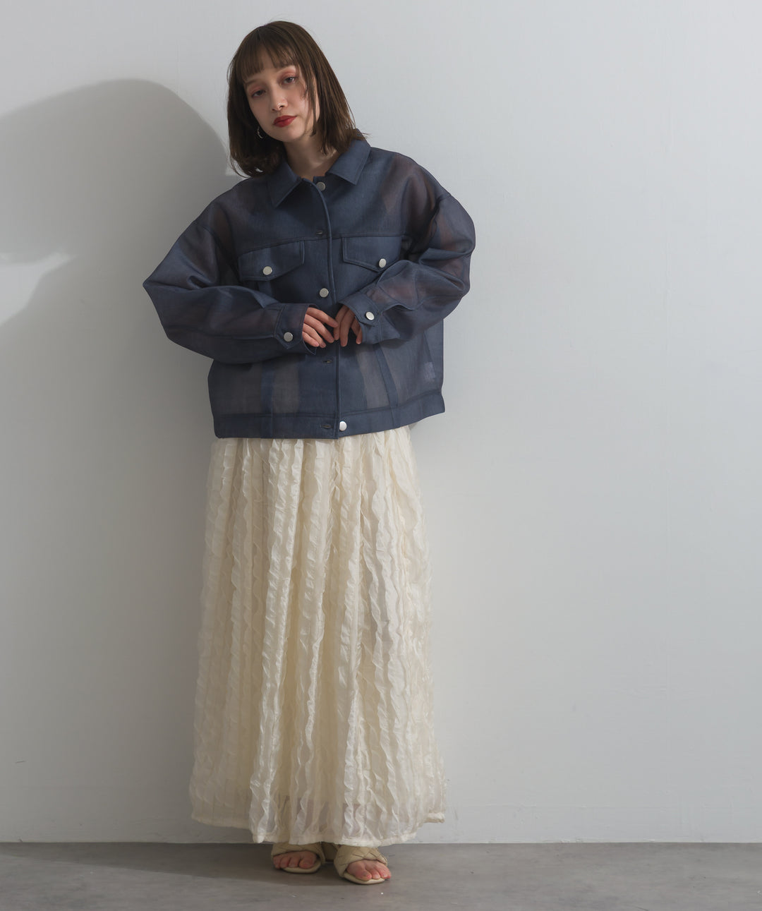 シアーデニムライクジャケット