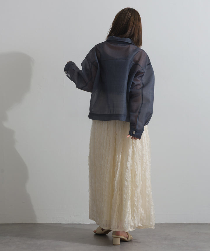 シアーデニムライクジャケット