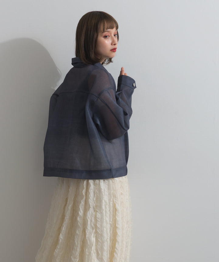 シアーデニムライクジャケット