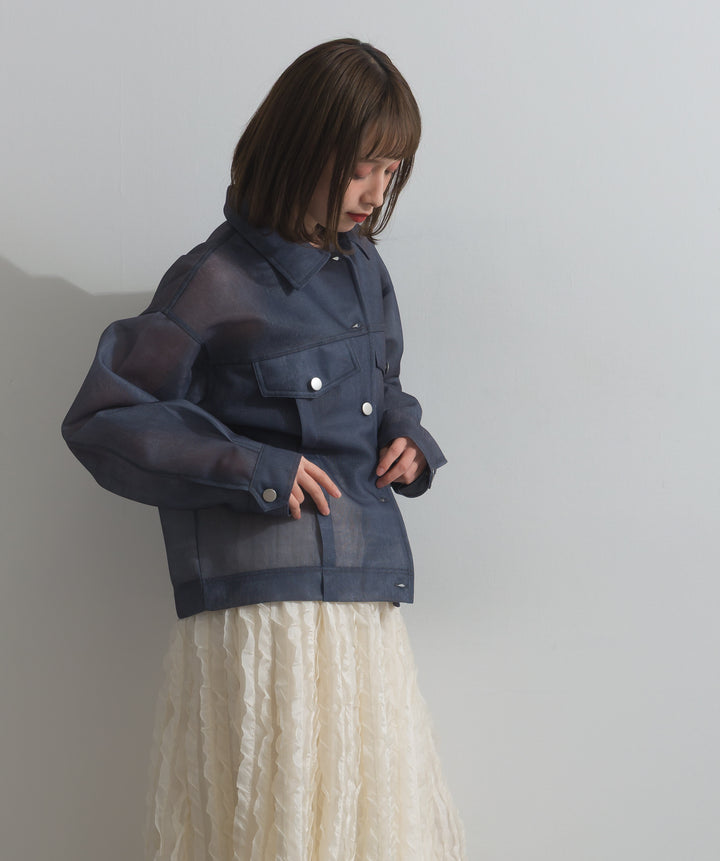 シアーデニムライクジャケット