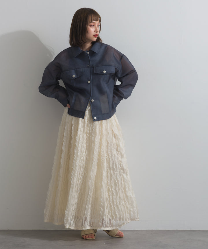 シアーデニムライクジャケット