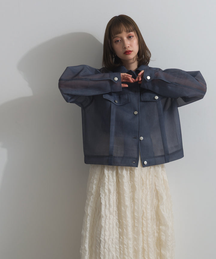 シアーデニムライクジャケット