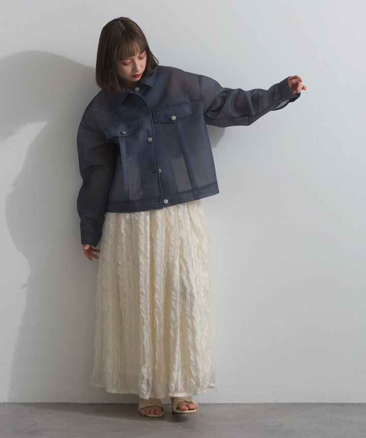 シアーデニムライクジャケット