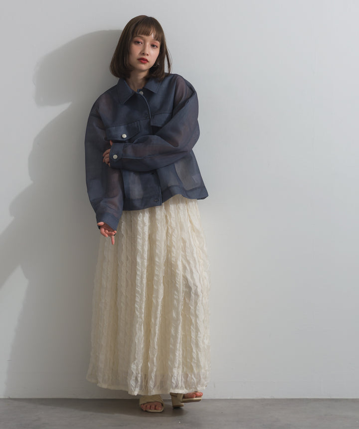 シアーデニムライクジャケット