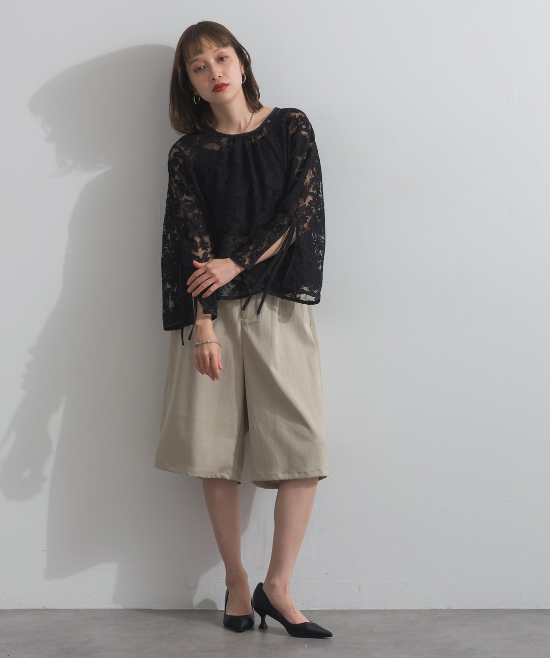 2WAYフラワーチュールトップス