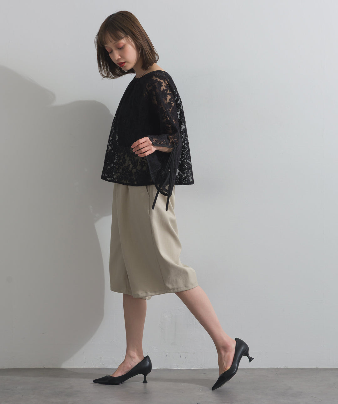 2WAYフラワーチュールトップス