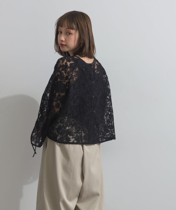 2WAYフラワーチュールトップス