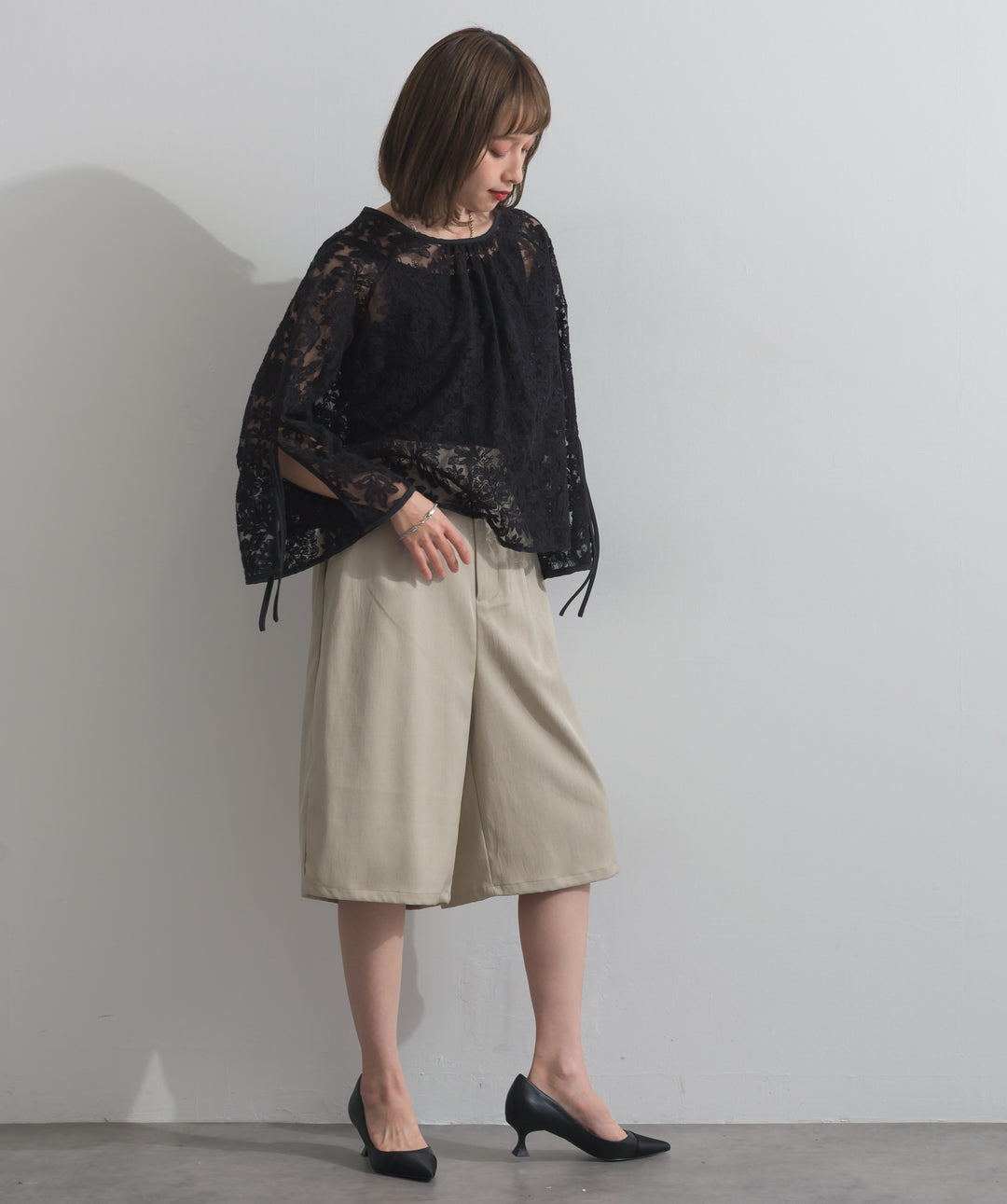 2WAYフラワーチュールトップス