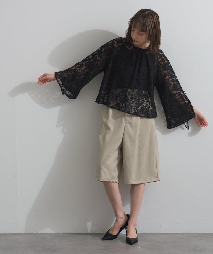 2WAYフラワーチュールトップス