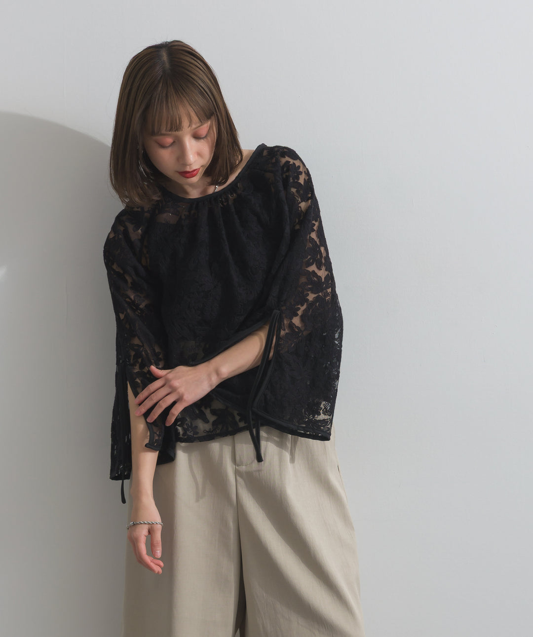 2WAYフラワーチュールトップス