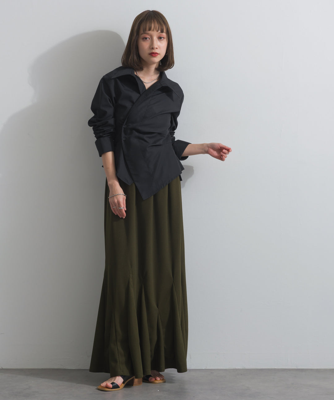 リブマーメイドスカート