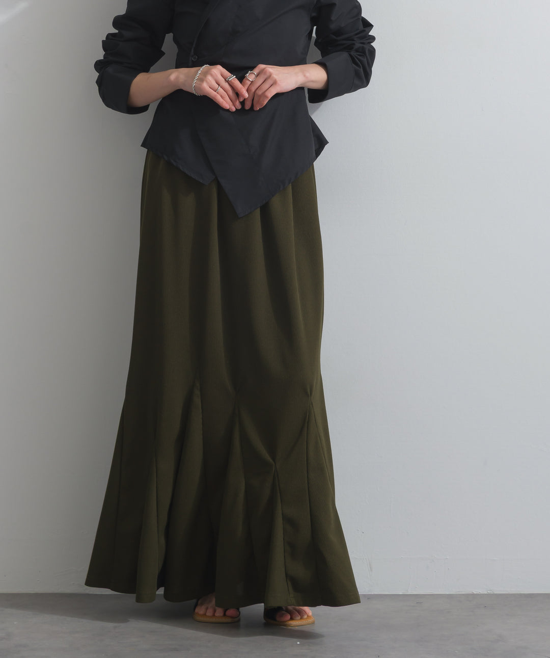 リブマーメイドスカート