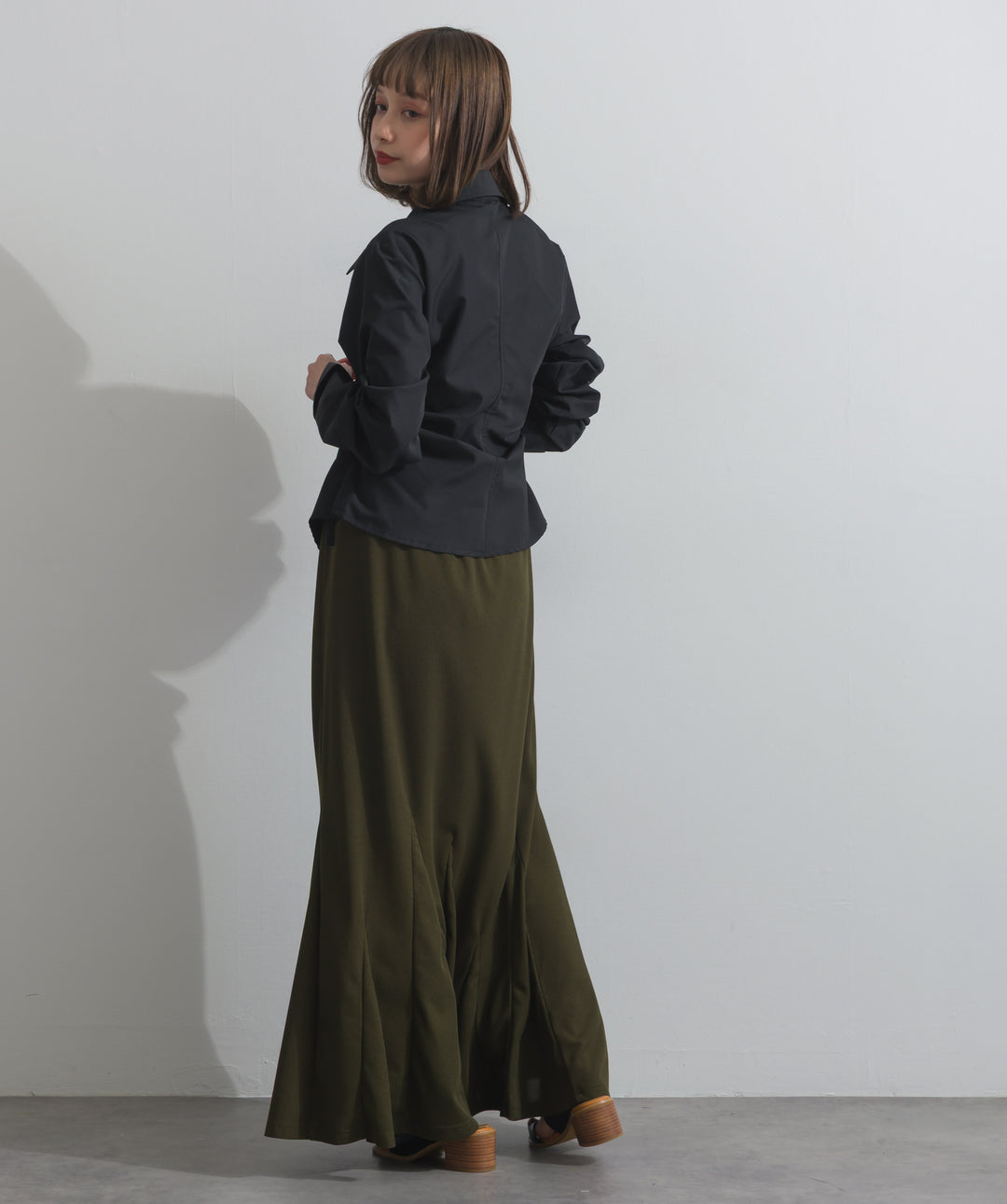 リブマーメイドスカート