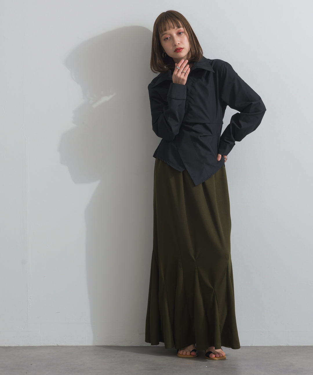 リブマーメイドスカート