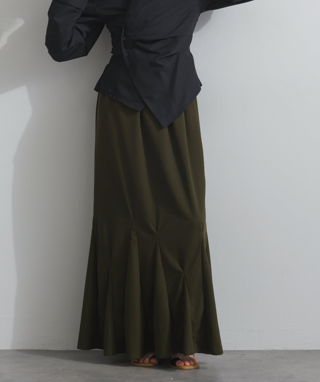 リブマーメイドスカート