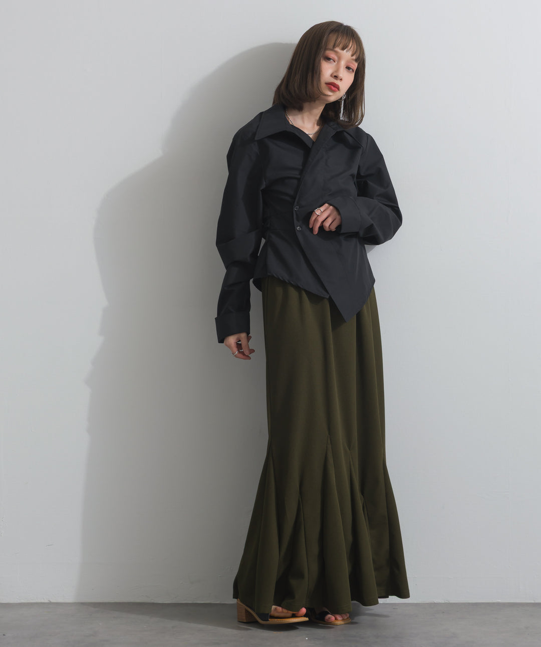 リブマーメイドスカート