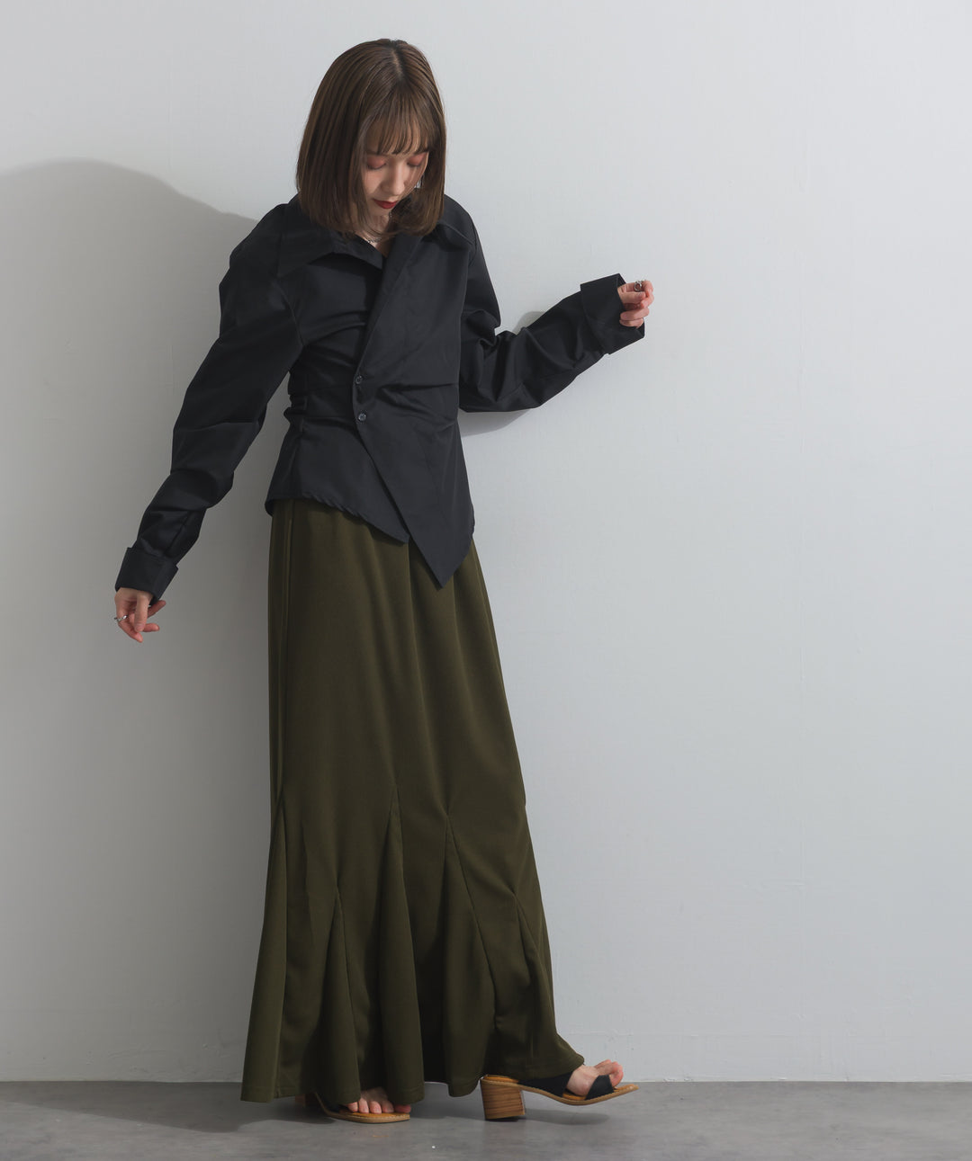 リブマーメイドスカート