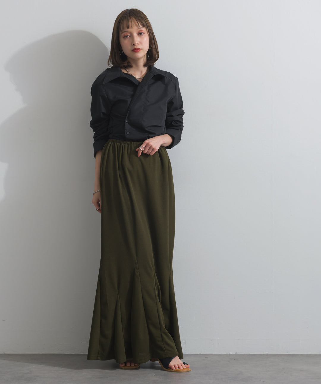 リブマーメイドスカート