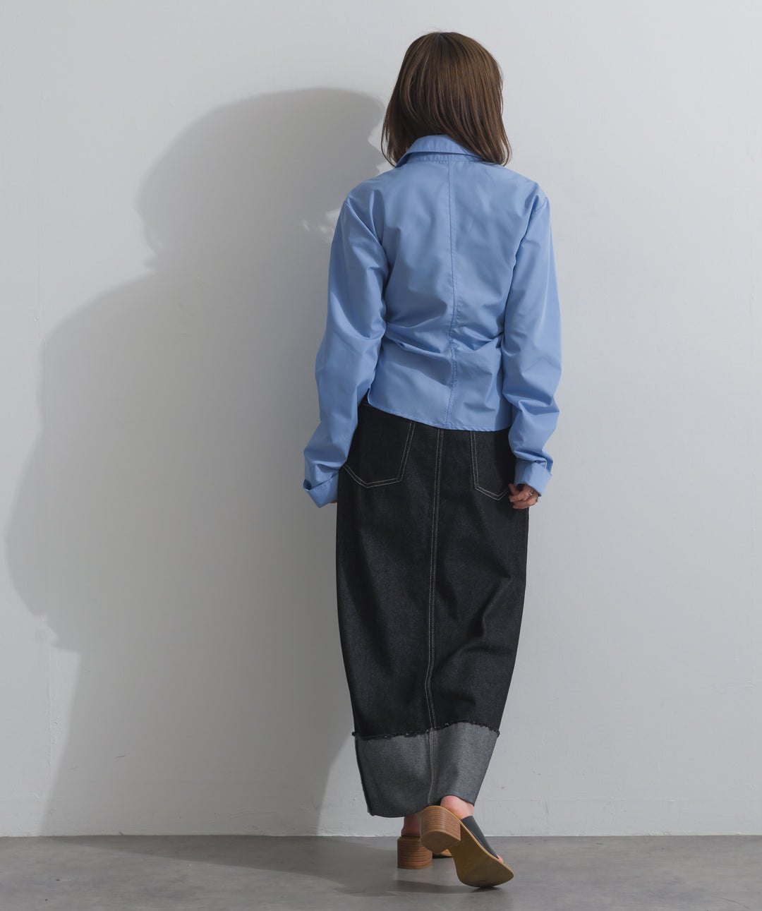 ブロードウエストタッククロスシャツ