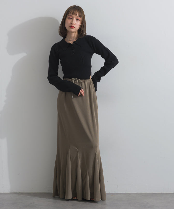 リブマーメイドスカート