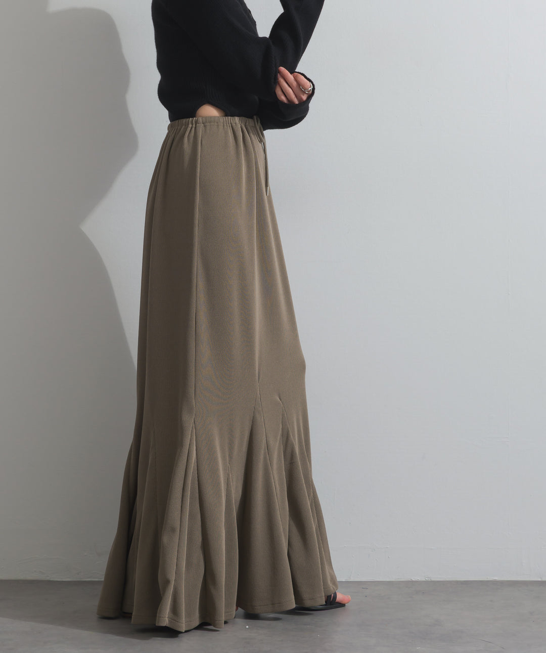 リブマーメイドスカート