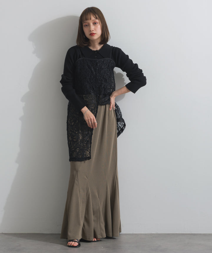 リブマーメイドスカート