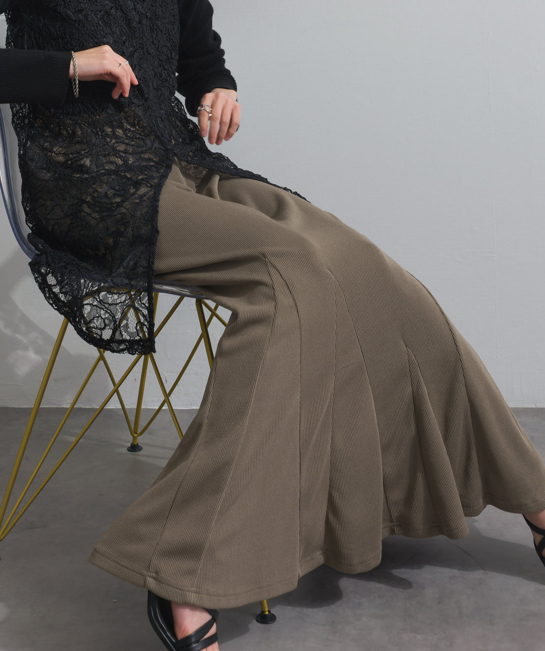 リブマーメイドスカート