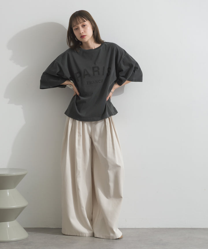 ピグメントロゴプリントTシャツ