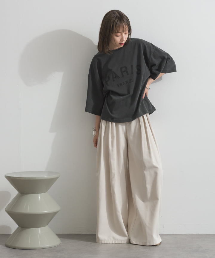 ピグメントロゴプリントTシャツ