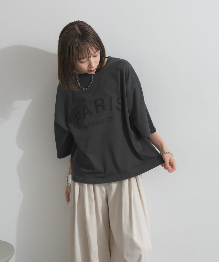 ピグメントロゴプリントTシャツ