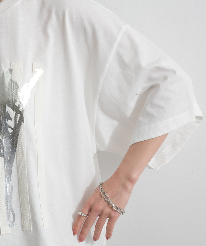 ニュアンス箔プリントTシャツ