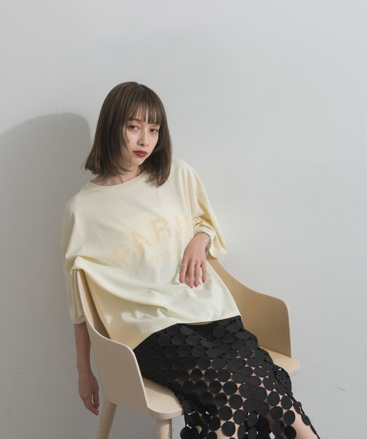 ピグメントロゴプリントTシャツ