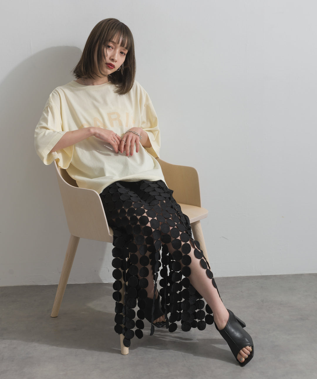 ピグメントロゴプリントTシャツ