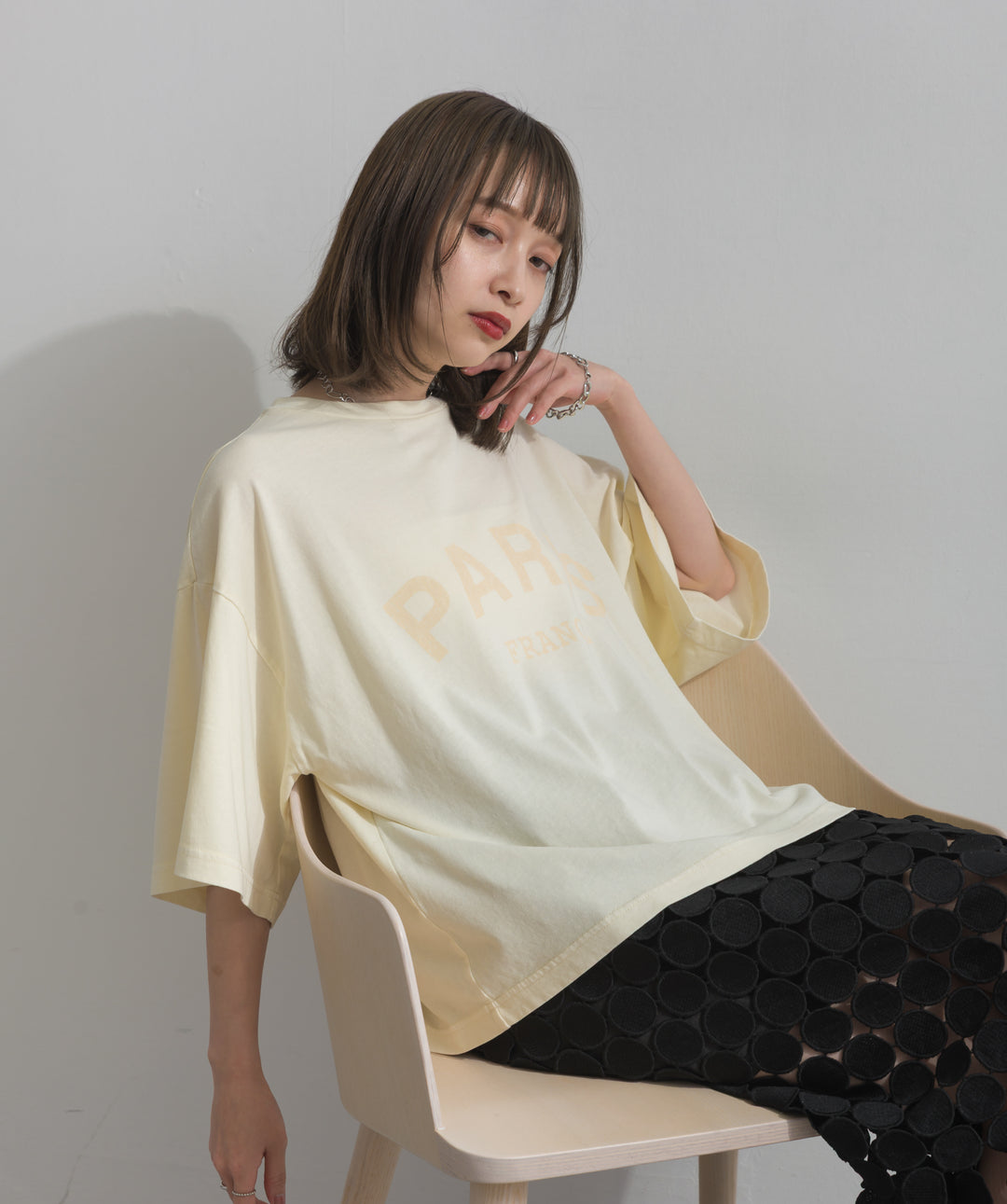 ピグメントロゴプリントTシャツ