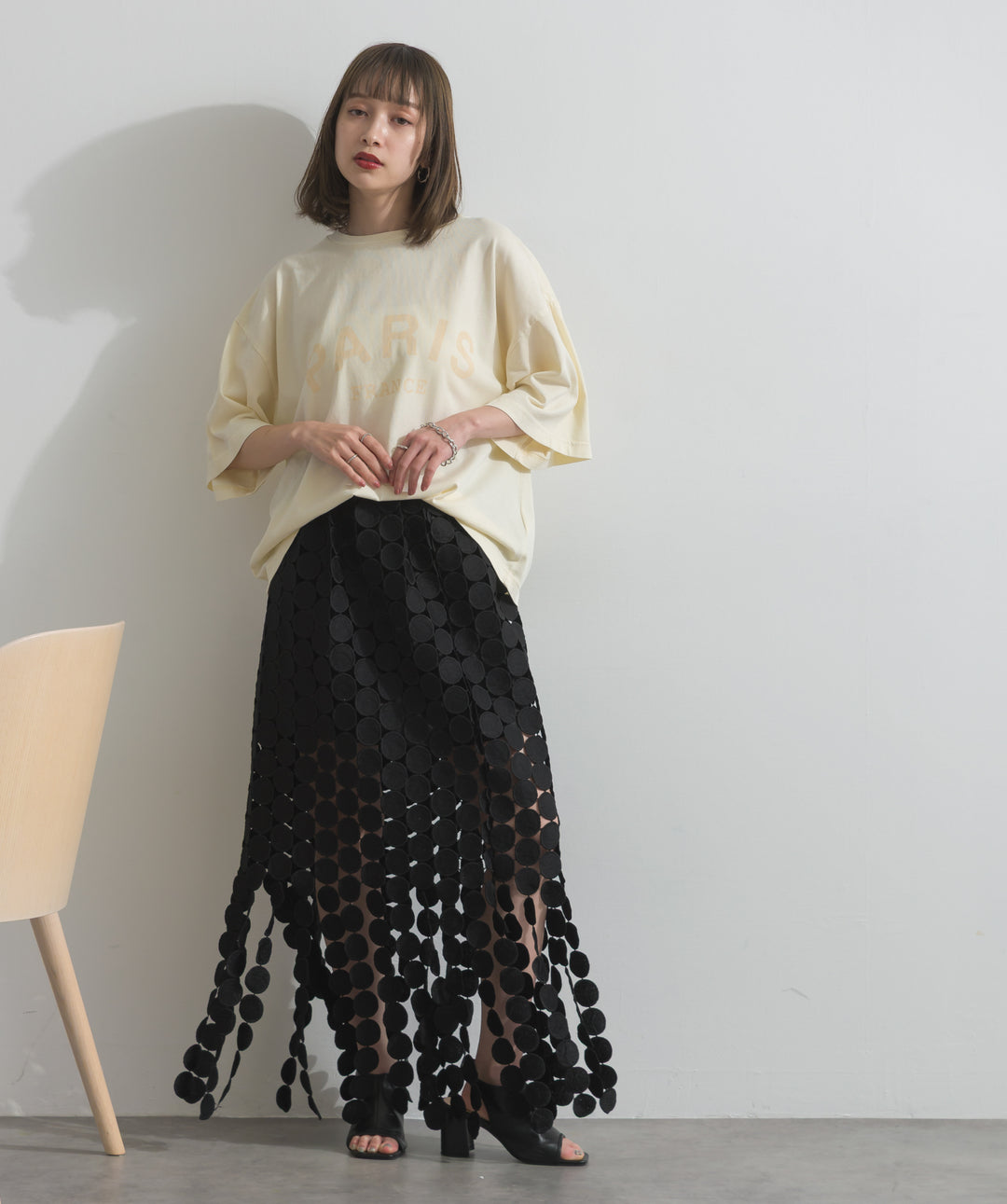 ピグメントロゴプリントTシャツ