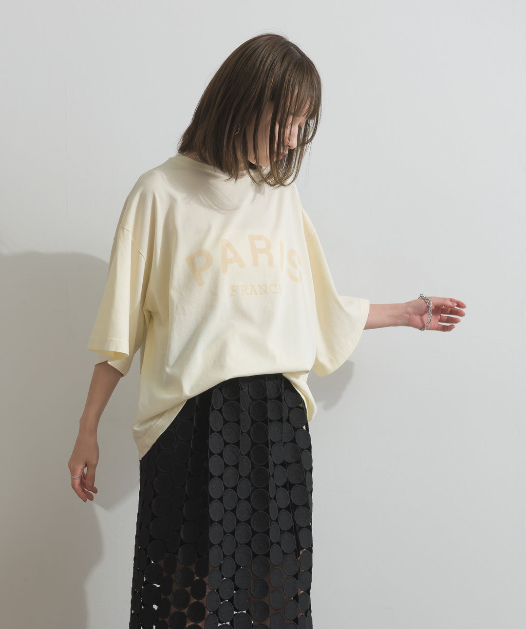 ピグメントロゴプリントTシャツ