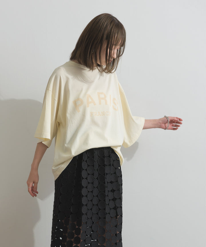 ピグメントロゴプリントTシャツ