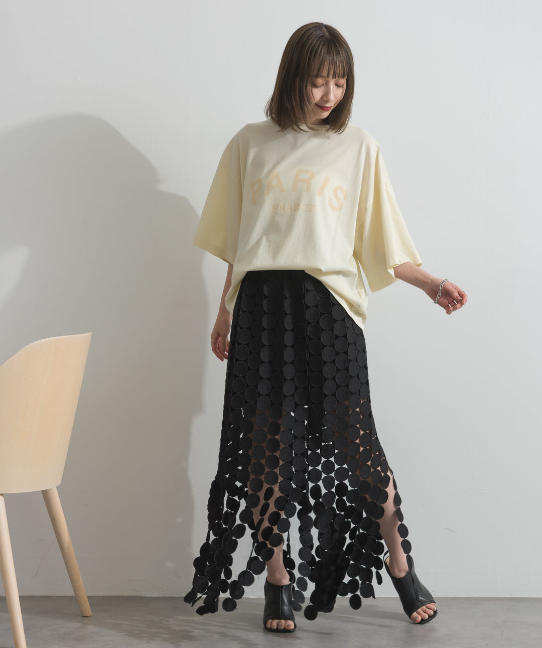 ピグメントロゴプリントTシャツ