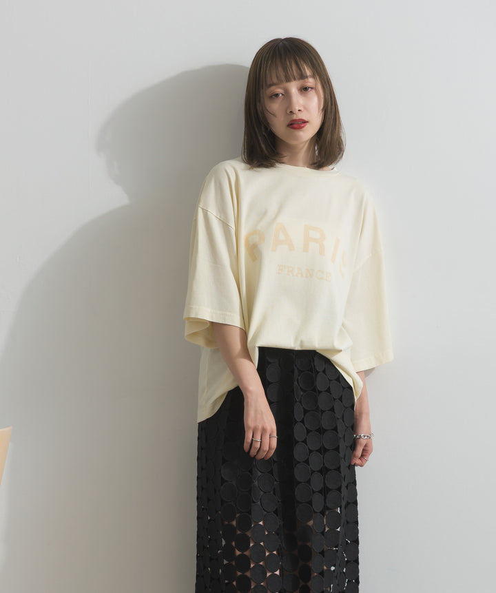 ピグメントロゴプリントTシャツ