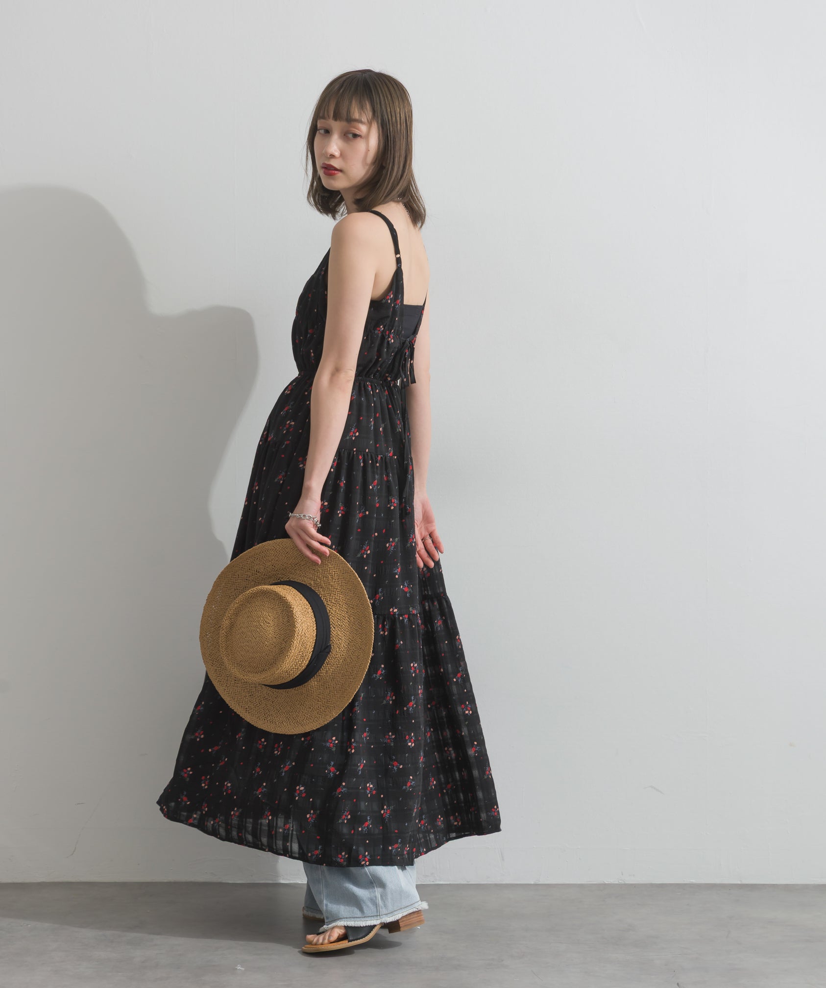 フラワープリントティアードキャミワンピース – OandI