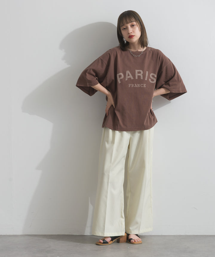 ピグメントロゴプリントTシャツ