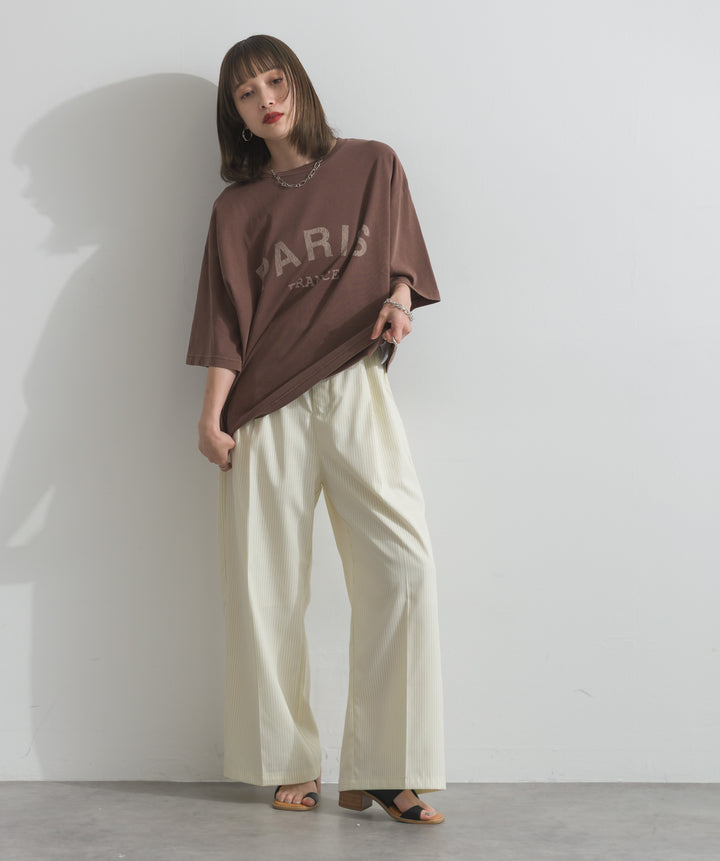 ピグメントロゴプリントTシャツ