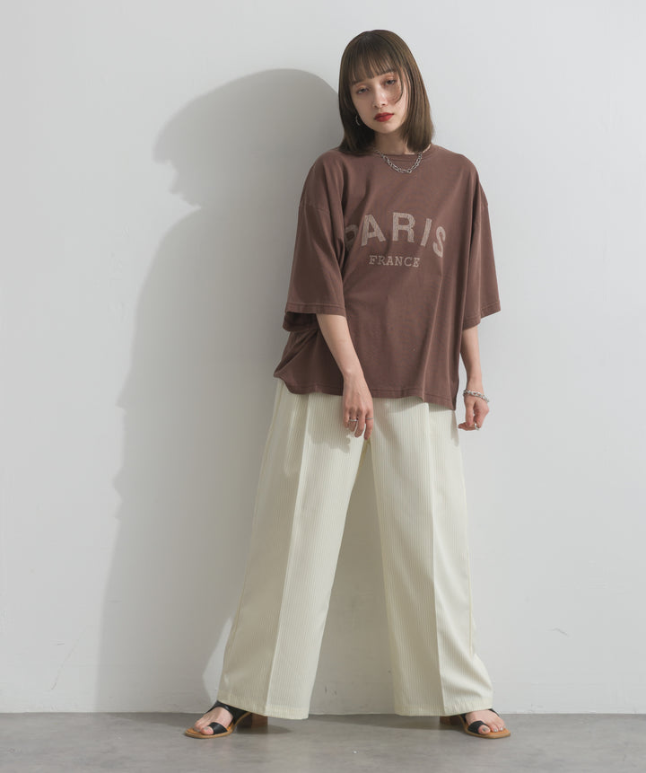 ピグメントロゴプリントTシャツ
