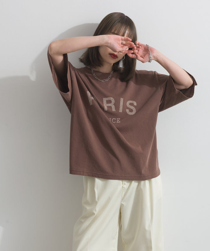 ピグメントロゴプリントTシャツ