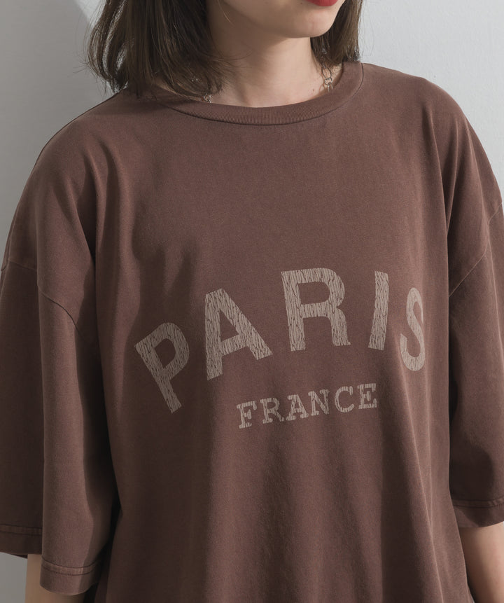 ピグメントロゴプリントTシャツ