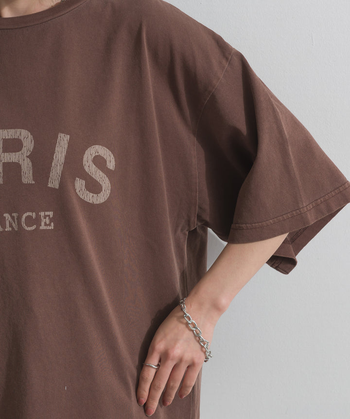 ピグメントロゴプリントTシャツ