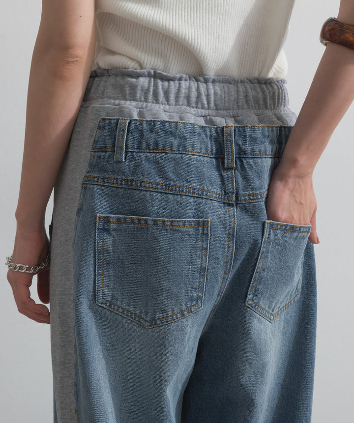 サイドスウェットドッキングデニム