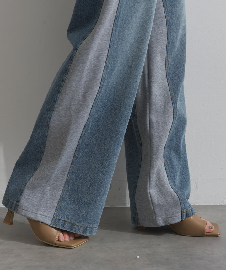 サイドスウェットドッキングデニム